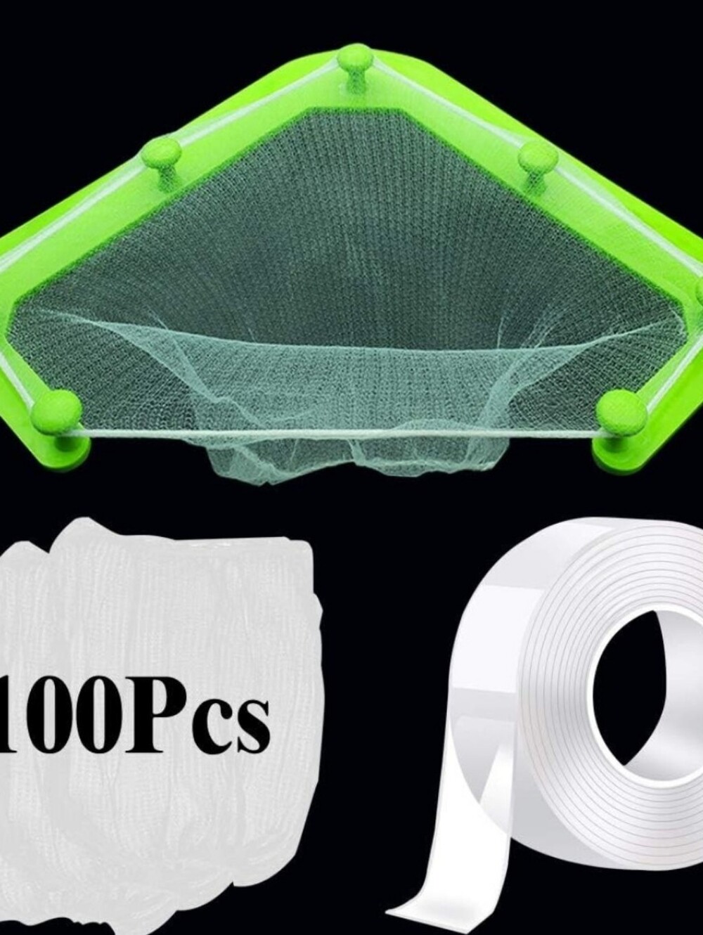 Kitchen Sink Strainer Set with 100 Pcs Meal Residue Fine Water Filter Mesh...